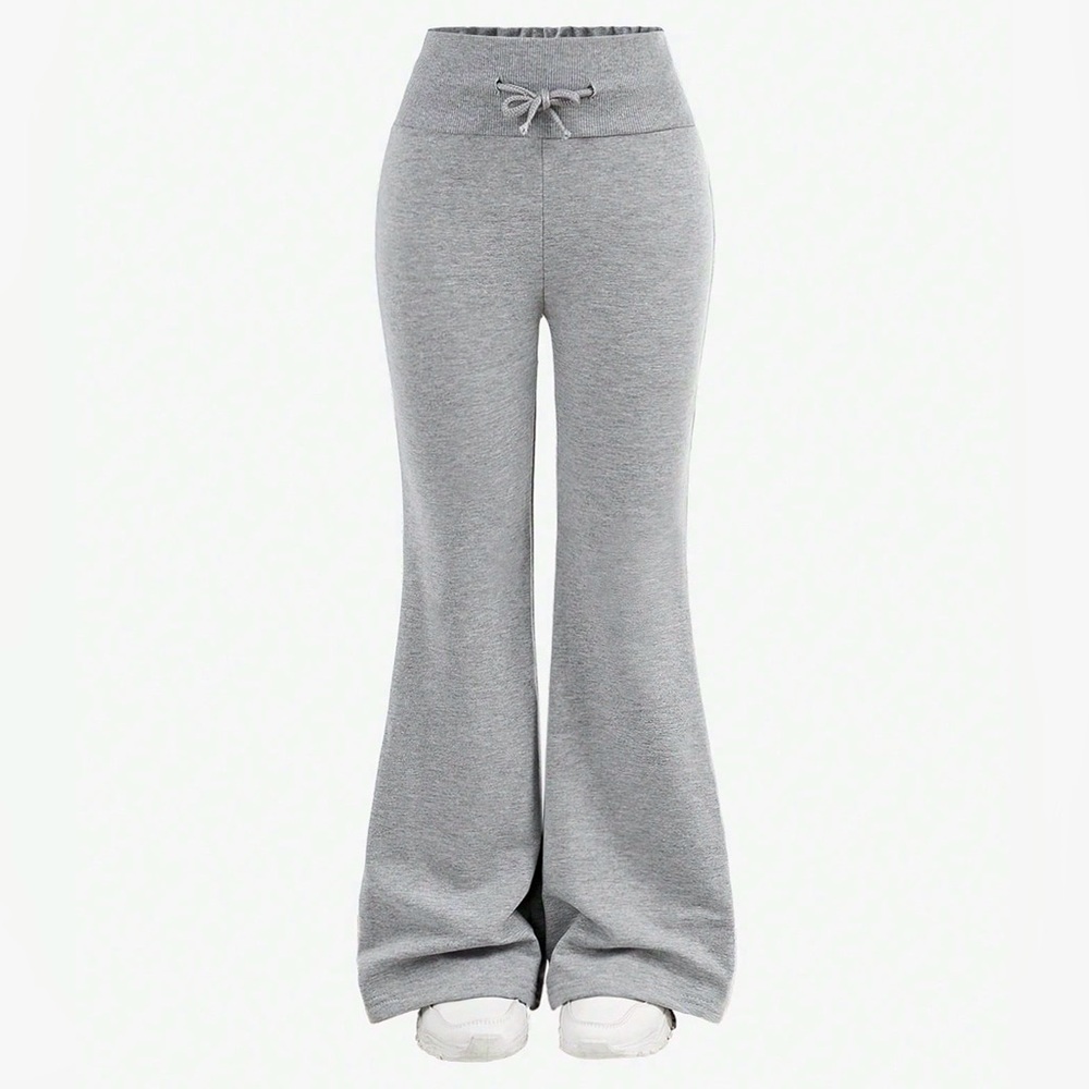 Girls Medium Gray Flare Sweatpants